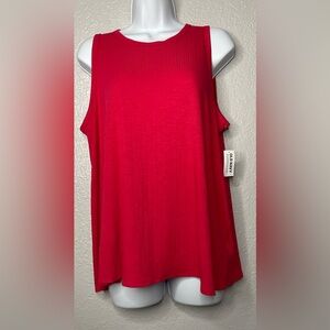 Layering tank top Old Navy Lg luxe high neck cherry red p/p 21” L 25”